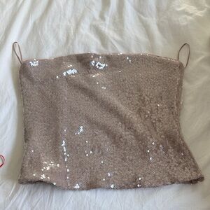 zara sequin top